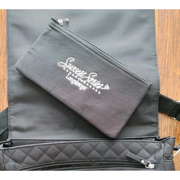 Longaberger RARE SALES FORCE BAG SET Black Logo Computer Bag, Messenger Bag EC